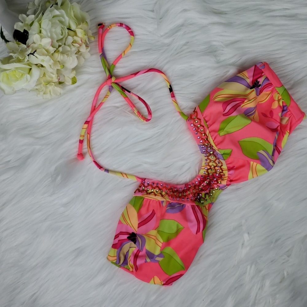 EUC Victoria's Secret Floral Bikini Top